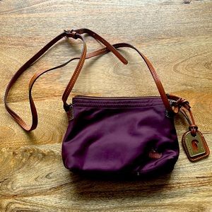 Purple Dooney and Burke Crossbody Nylon Bag